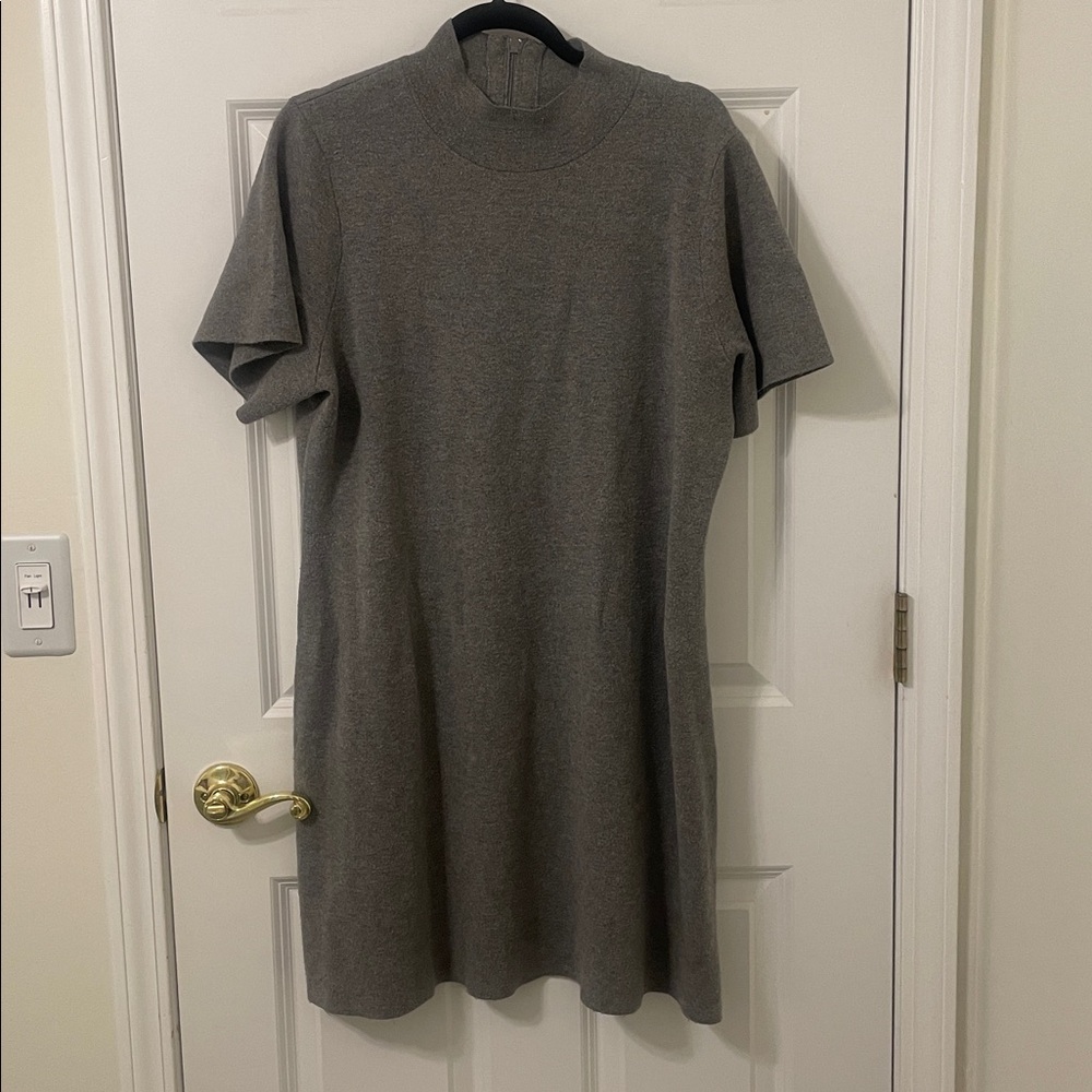 Anthropologie Grey Annalise Mock Neck Sweater Dress 2X